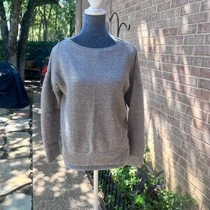 Ralph Lauren Grey Pique knit sweater size M W020450